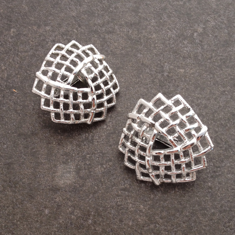 Vintage Silver Fashion Earrings by Sarah Coventry